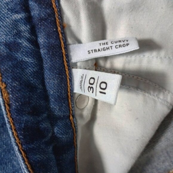 Loft The Curvy Straight Crop Distressed Jeans - Picture 6 of 9